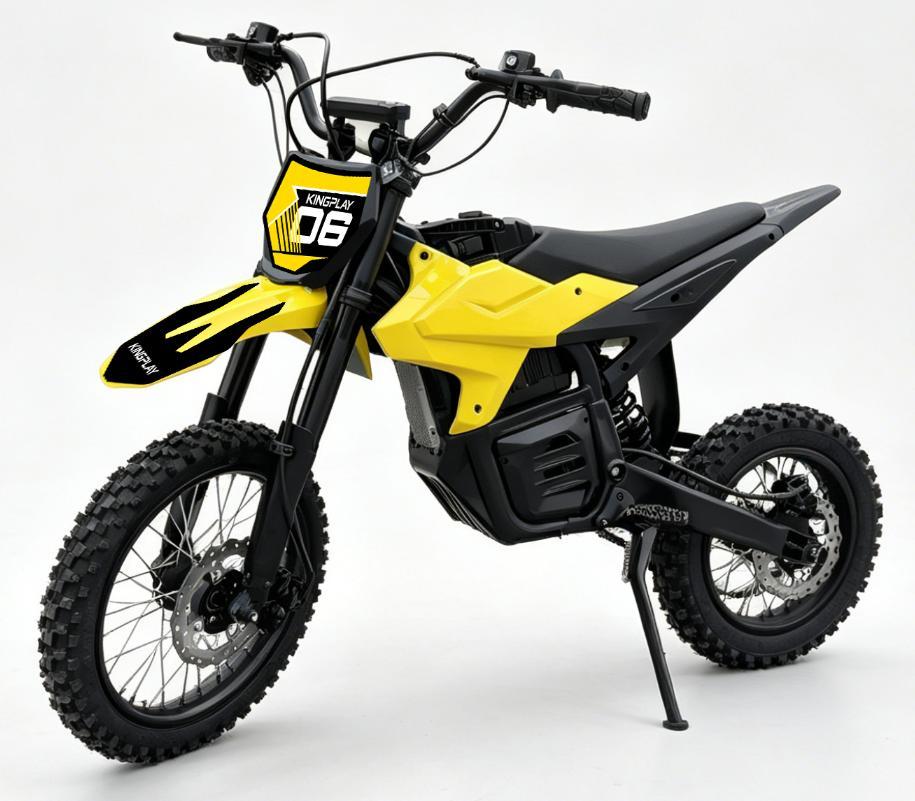 Yellow and black Kingplay K8 Plus youth electric dirt bike